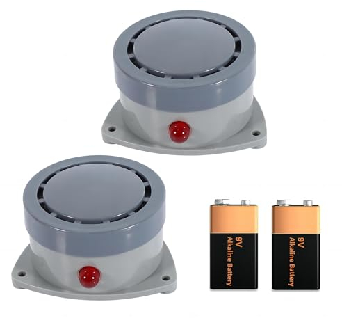 Mengshen 2 Pack Water Leak Detector, Water Sensor Flood Alarm 120dB Wireless Waterproof Loud Audio Light Alerts Battery-Operated for Home Apartment Kitchen Bathroom Basement