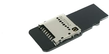 System-S SD-kortadapter Micro SD-kontakt till uttag förlängningskabel i svart