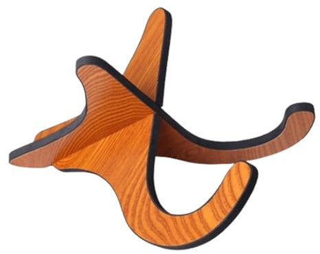 BORGBAR Tragbarer Ukulelenständer aus Holz, Ukulelenständer, Violine, Mandoline, zusammenklappbar, tragbar, rutschfester Ständer