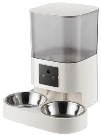 Husdjursmatare automatisk matningsmaskin, katttillbehör, hund, kaninmat, tidsinställd och kvantitativ enhet automatisk (svart, stor)