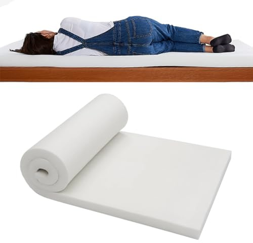 Coprimaterasso in schiuma ad alta densità, spessore 10 cm, 200 x 200 cm, morbido e confortevole, per letti singoli, matrimoniali, queen, king size, camper, materasso a castello, di ricambio, per