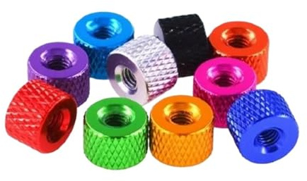 Tuercas moleteadas, 20 tuercas moleteadas de aluminio M2-M4 con orificio pasante redondo, ajuste manual.(Royal blue,M2.5)