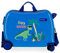 Enso Dino Kinder-Koffer Blau 50x39x20 cms Hartschalen ABS Kombinationsschloss 34L 2,1Kgs 4 Räder Handgepäck
