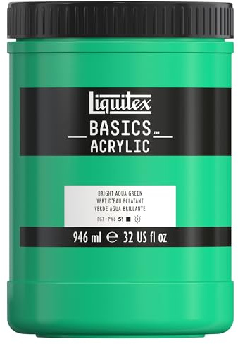 LIQUITEX Basics Acrylic Paint, Bright Aqua Green, 946 ml Pot