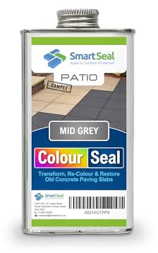 Patio ColourSeal - Colour & Restore Old Concrete Paving Slabs, Durable Paint & Sealer - Easy to Apply, Protective Concrete Sealer (Mid Grey - 150 ml sample)