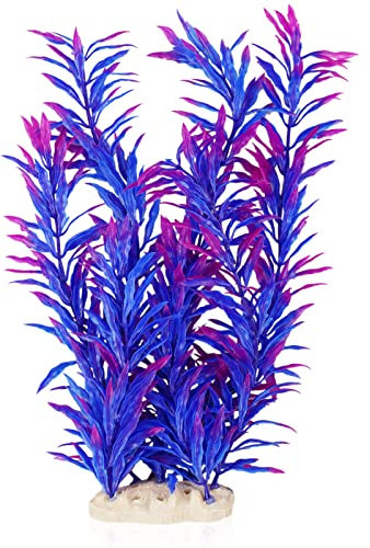 LAMXD Aquarium Fish Tank Plastic Plants, Simulation of Aquatic Plants Purple Aquarium Aquatic Plants for Fish Tank Ornament Natural Design Decorations (32cm/12.5Inch)