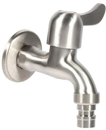 Adattatore per Rubinetto da Giardino, Bagno e Vasca in Acciaio Inossidabile 304 per Parete Esterna dell'acqua