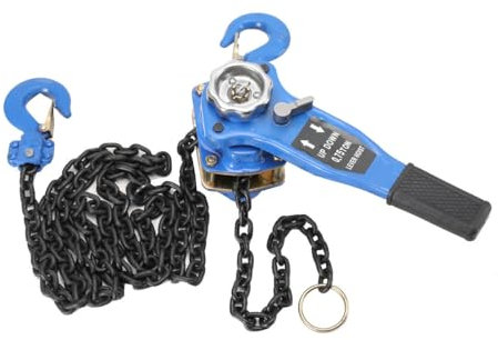 Lfhelper Manual Chain Block Hoist, 1653 lbs 10ft Ratcheting Lever Block Chain Hoist, Lift Ratchet Chain Hoist for Lifting Pulling Construction Building Garage Warehouse Transport