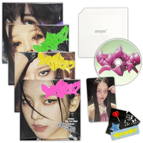 SMent. aespa - 3rd Mini Album [MY WORLD] (Poster Ver. - Random Ver.) Poster Cover + CD-R + Postcard + Sticker + Photocard + 2 Pin Button Badges + 4 Extra Photocards