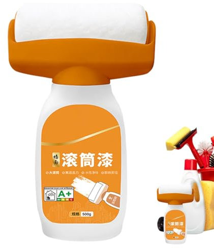 Roller Paint Brushes for Walls | Small White Strong Covering Latex Paint Roller - Portable Water Emulsion Type Wall Repair Decontamination- Paste for Bedroom Dining Room Living Room