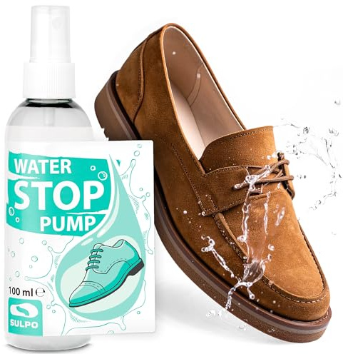 SULPO Spray impermeabilizante para zapatos, respetuoso con el medio ambiente, para textiles y cuero, para zapatillas de deporte, ropa de exterior, accesorios para niños y mascotas, 100 ml