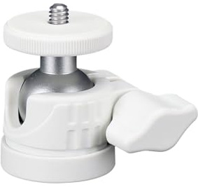 Plyisty -Stativ-Kugelkopf, 360-Grad-Drehung, U-förmige Nut, 90-Grad-Neigung mit Schnellspannknopf, für DSLR-Kamera, Action-Kamera, LED-Licht-Mikrofon (White)