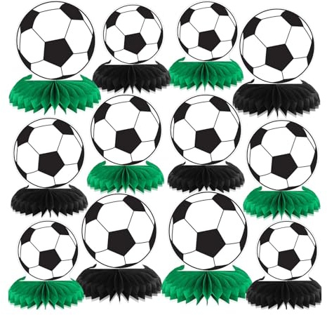 Bubaxuce 12 Piezas Decoraciones De Fiesta De Fútbol Adornos De Mesa De Madera De Fútbol Temas Deportivos Decoraciones para Niños Cumpleaños Y Baby Shower