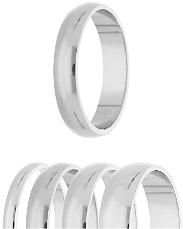 Treuheld® 925 Silber Ring - Größe 60 (20), Breite 5mm - Damen & Herren - glänzend - Geburtstag, Vorsteckring, Verlobung, Sterling Ehering, Hochzeit