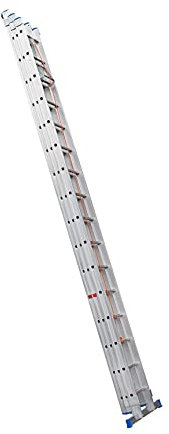 Echelle coulissante à Corde Professionnelle 3 Plans 3x16 échelons 10,8m/11,1m Hailo Trio