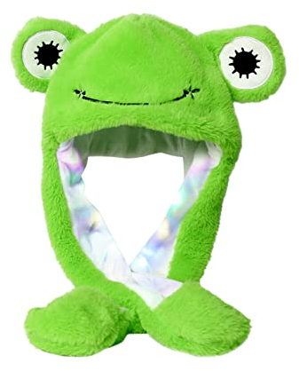 Mütze mit beweglichen Ohren,Bunny Ears Hat Hasenohren Mütze Dame Mädchen Plüsch Lustige Tiermütze Warm Winter Plüsch Mütze Kostüm für Erwachsene Kinder für Weihnachts Geschenk Cosplay