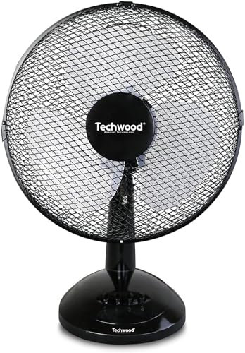 Techwood - Ventilateur de table noir 23 cm - 25 Watts - TVE-0239