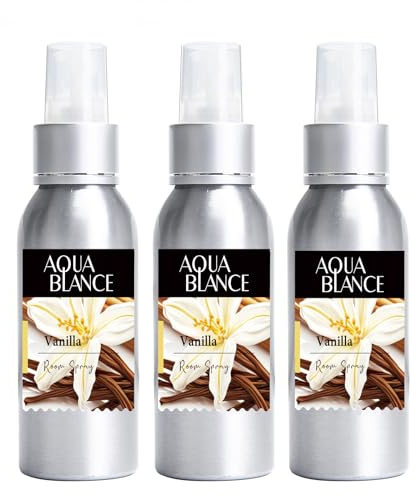 Fragrant Room Spray, Vanilla, 3 x 3.4 fl oz, Air Fresheners Odor Eliminator for Home, Bathroom, Concentrated Room Spray