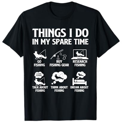 Things I Do in My Spare Time Fishing Boys Men Bass Fishing T-Shirt