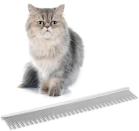 Eye Envy ProGlide 6 Cat Comb. Deshedding and Detangling Comb. Removes undercoat, shedding hair, tangles and knots. Prevents matted fur. Gentle rounded pins of two lengths