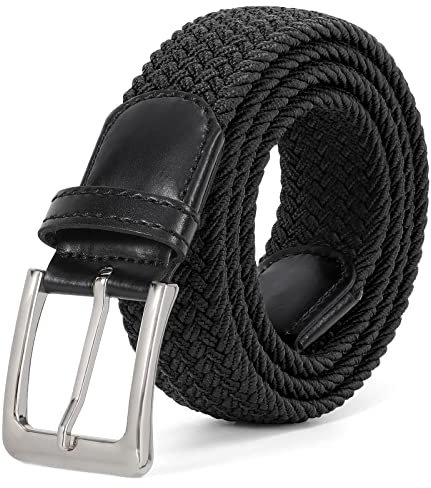 LEACOOLKEY Geflochtene elastische Gürtel für Frauen Männer Unisex Geflochtener Stretchgürtel Stoffgürtel für Jeans Hosen