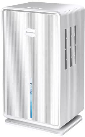 Homcoice Deshumidificador 1L/T (3L tanque agua), Dehumidifier for Home silencioso 40 dB para 30m²-60m² baño apartamento, sótano, con apagado y descongelación automáticos, luz nocturna de colores