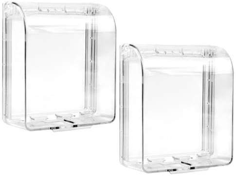 ARTIBETTER Copertura Adesiva per Presa a Muro 86 Tipo Copripresa Trasparente 2 Pezzi Protezione per Bagno e Ambienti Esterni Facile Installazione senza Attrezzi Resistente e Versatile