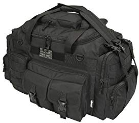 Kombat Tactical Saxon Holdall 50 Litre - Black Police Patrol Holdall Duffle Pack Security Special Forces