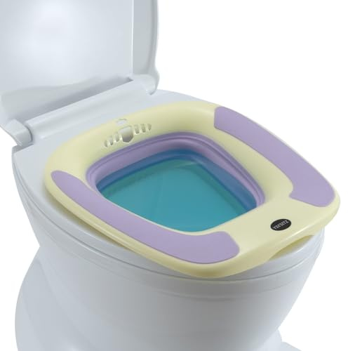 Sitz Bath, Portable Sitz Bath for Postpartum Care, Sitz Bath for Hemorrhoids, Sitz Bath for Toilet Seat, Sits Bath Tub for Women Men Adults, Sitz Bath Soak Salts Basin, Hip Bath Bowl, Purple