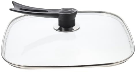 MAGICLULU Square Shape Pot Cover Glass Lid for Microwave Pan Lid Stove Cover Kitchen Pot Supply
