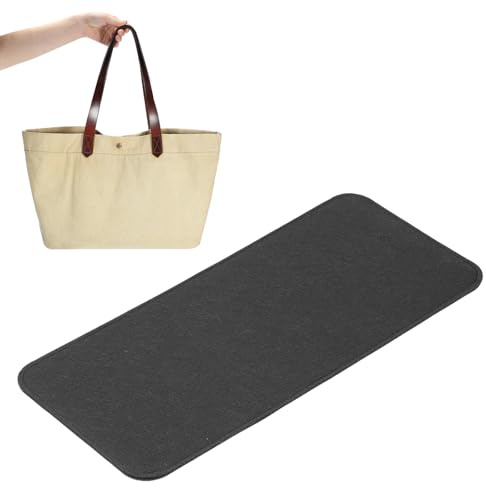 PATIKIL Moldeador de base de fieltro de 15 x 7 pulgadas, almohadilla moldeadora de fondo de bolsa, inserto de esquina de arco para bolsos, bolsa cruzada, mochila, color negro