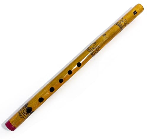 Handmade Nepalese Bamboo Recorder, traditional wooden Indian flute, ethnic wind instrument for folk music