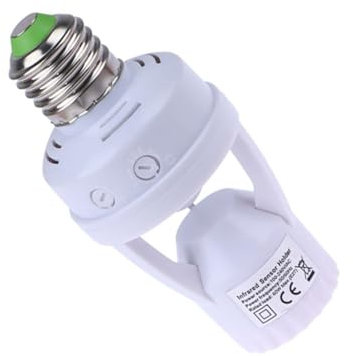 Wynrzyj Base de lampe LED E27 avec capteurs de mouvement Pirs à induction humaine Ampoules à incandescence Adaptateur de socle réglable