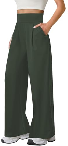JEKAOYI Womens Wide Leg Yoga Pants Casual Work Trousers with Pockets