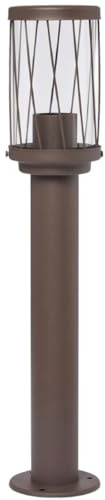 Vetrineinrete® Lampioncino da esterno in alluminio rosso ruggine lampione moderno per vialetti giardino con attacco E27 IP44