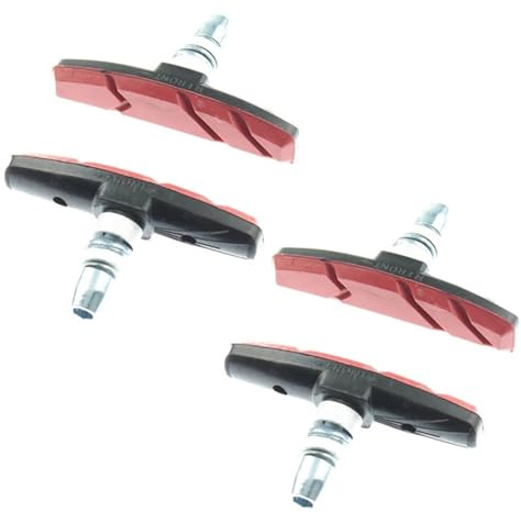 Cykel Bromsblock Gummi Cykeldel MTB Mountain Road Cykel Lättvikts V-broms Skor Pads Cykel(2 Pair Red)