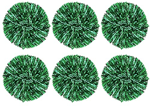 VGEBY1 6 Stücke Cheerleading Pom Poms Party Dance Zubehör Sport Pompoms Cheerleader Beifall(Grün)