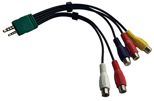 D52S Cinch Adapter Video Audio AV Kabel Ersatz für Samsung TV-Komponenten, passend für BN39-01154W, 3,5 mm und 2,5 mm Stecker auf 5 Cinch-Buchsen