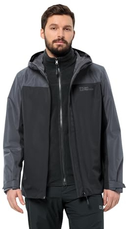 Jack Wolfskin Mens 2026 Taubenberg 3 In 1 Jacket - Phantom - L