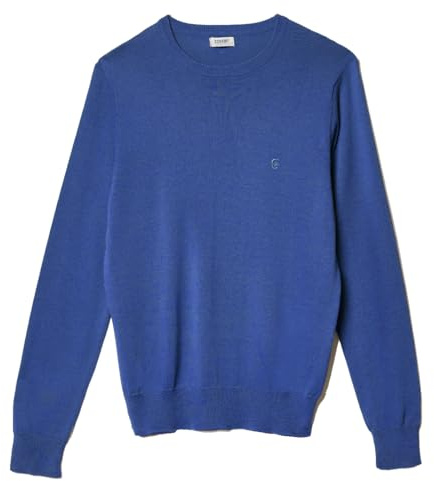 Coveri Maglione Maglioncino da Uomo Leggero Girocollo 100% Cotone M L XL XXL 3XL (L - Denim)