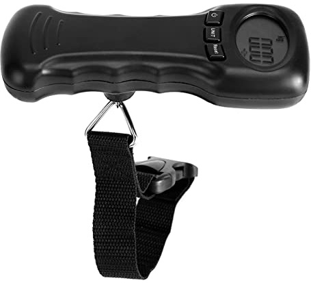 Digital Luggage Scale, 97lb Portable Travel Hanging Luggage Scale Electronic Weight Scale with LCD Digital Display for Travel Home Fair, Black, Battery Not Included