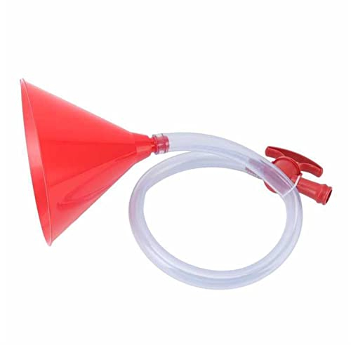 TREGOO Trichter Beer Funnel Food Grade Beer Tube and Funnel with Valve for Music Festivals