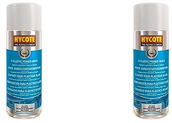 Hycote High Build Aerosol Car Spray Paint, White Plastic Primer, 400 ml (Pack of 2)
