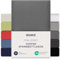 Dreamzie Premium Topper Spannbettlaken 180x200 cm - 200x200 cm - extra niedriger Seitenhöhe - für Topper - Topperauflage - Spannbetttuch Jersey Baumwolle, 150 g/m² - Oeko-TEX - Anthrazit
