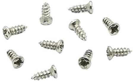 M2 M2.1 M2.3 M2.4 Tornillo medio ovalado de cabeza avellanada Phillips cruzada de acero al carbono 100 piezas, Níquel brillante, M2x6D=3