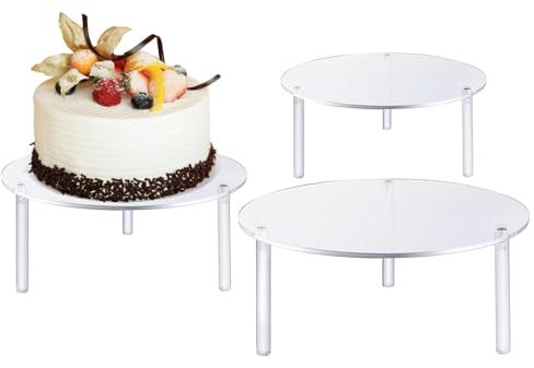 Soporte acrílico transparente para tartas, elevador de acrílico para tartas, soporte transparente para tartas, postres, cupcakes, Ex elevador