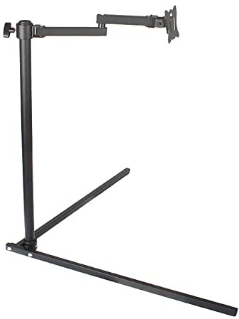 Supporto universale per TV, supporto per monitor singolo, supporto per monitor regolabile per schermo di computer curvo piatto da 12 a 27 pollici, supporto per monitor di computer indipendente