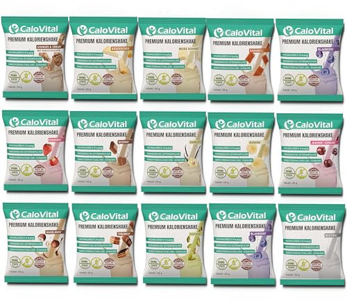 CaloVital Paquete de degustación de comida para beber como alimento para bajo peso | Alimento para beber con alto contenido calórico para un rápido aumento de peso, batido de calorías para aumentar |