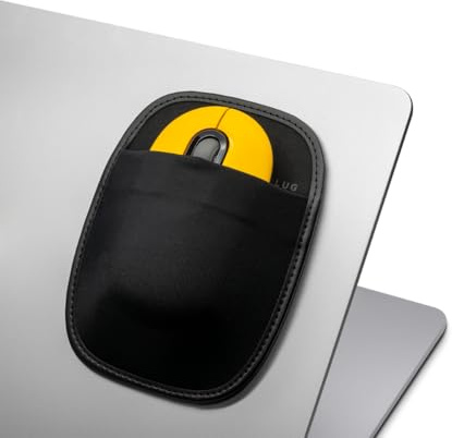 Afterplug Maus-Tasche zum Aufkleben, Klebehalter kompatibel mit Logitech Anywhere, Pebble & Pop, Magic Mouse 1 & 2 (Nicht für Oversize Maus), Schwarz