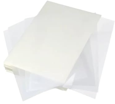 VortexLumen Película de Transferencia para de Estampado en Caliente, Tinta Blanca, película Pet de 33x48cm para impresión DTF, Compatible con impresoras de inyección de Tinta